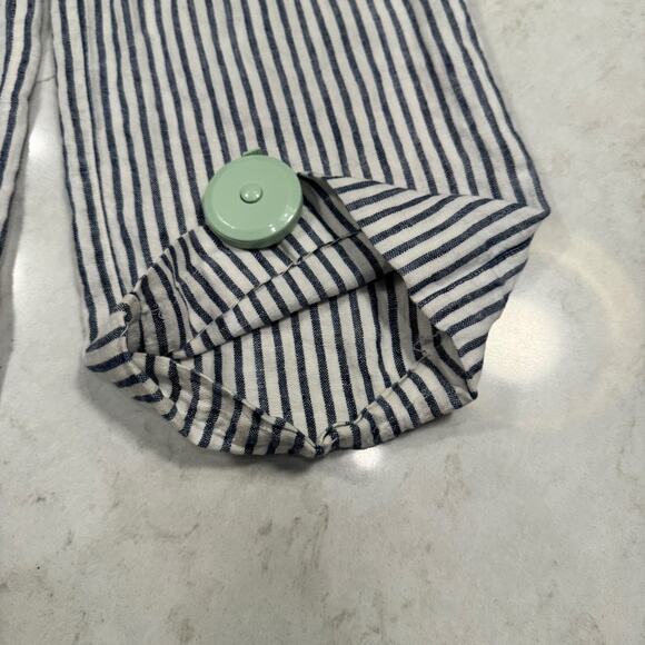 Chico’s Blue & White Striped 100% Linen Coastal Pants Chico's Size 0 Beach - Picture 16 of 16